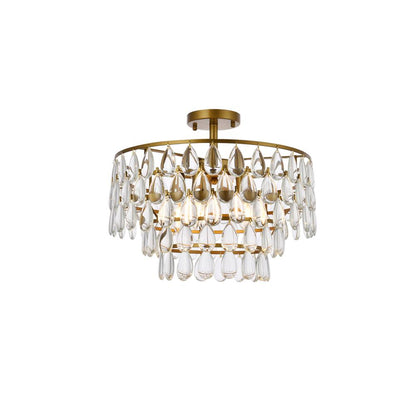 Mila 18 inch flush mount in brass