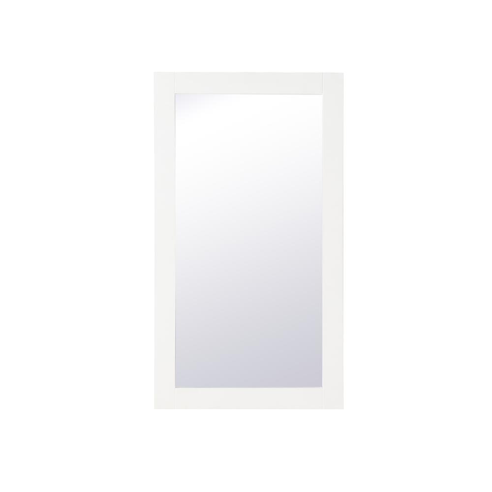 Aqua rectangle vanity mirror 18 inch in White