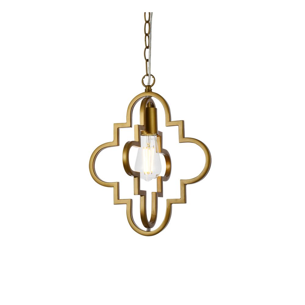 Sandara 1 light pendant in brass