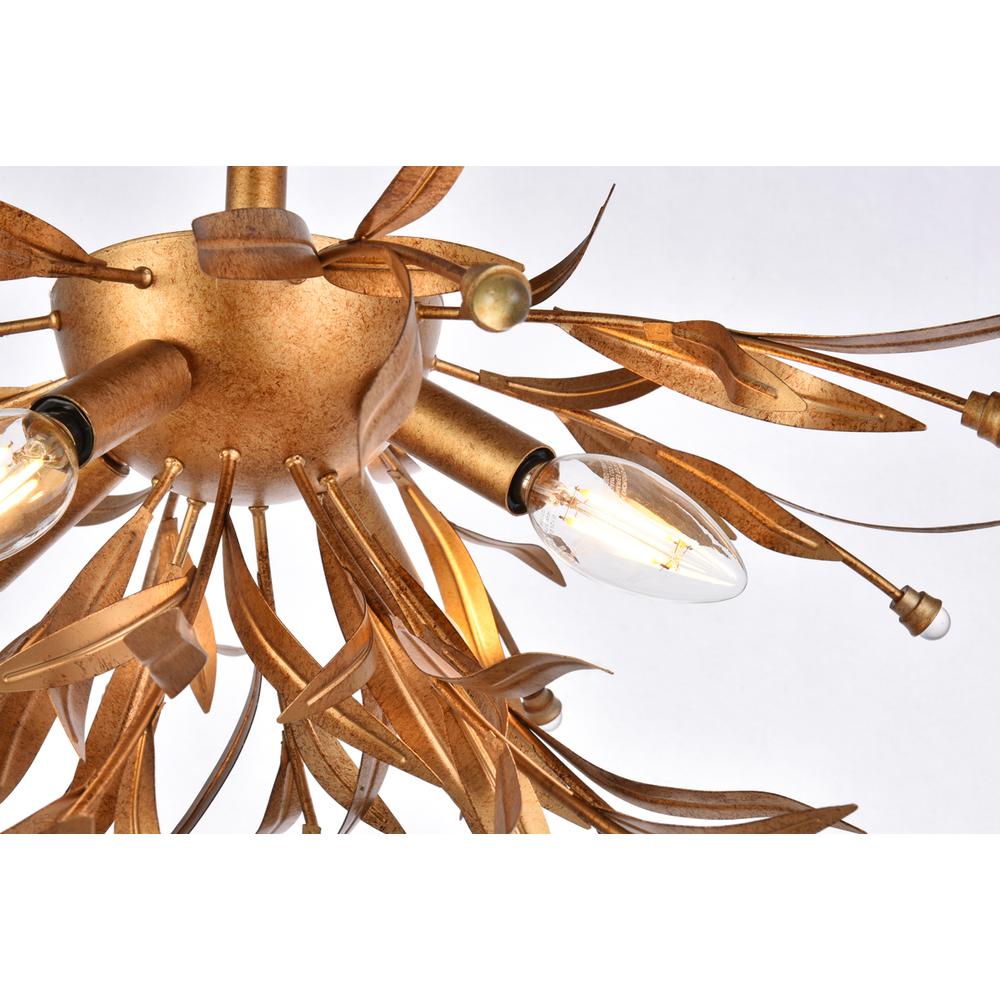 Priscilla 18.5 inch flush mount in gold leaf