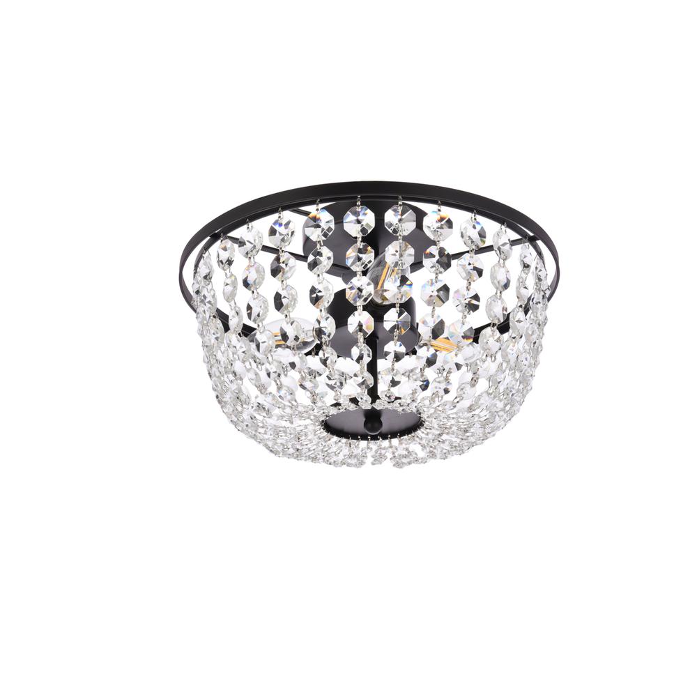 Cora 13 inch flush mount in black