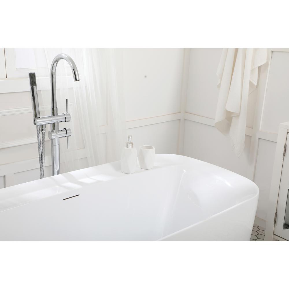 59 inch soaking bathtub in glossy white