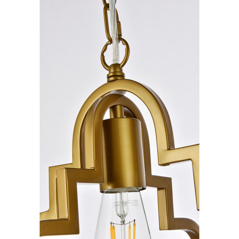 Sandara 1 light pendant in brass