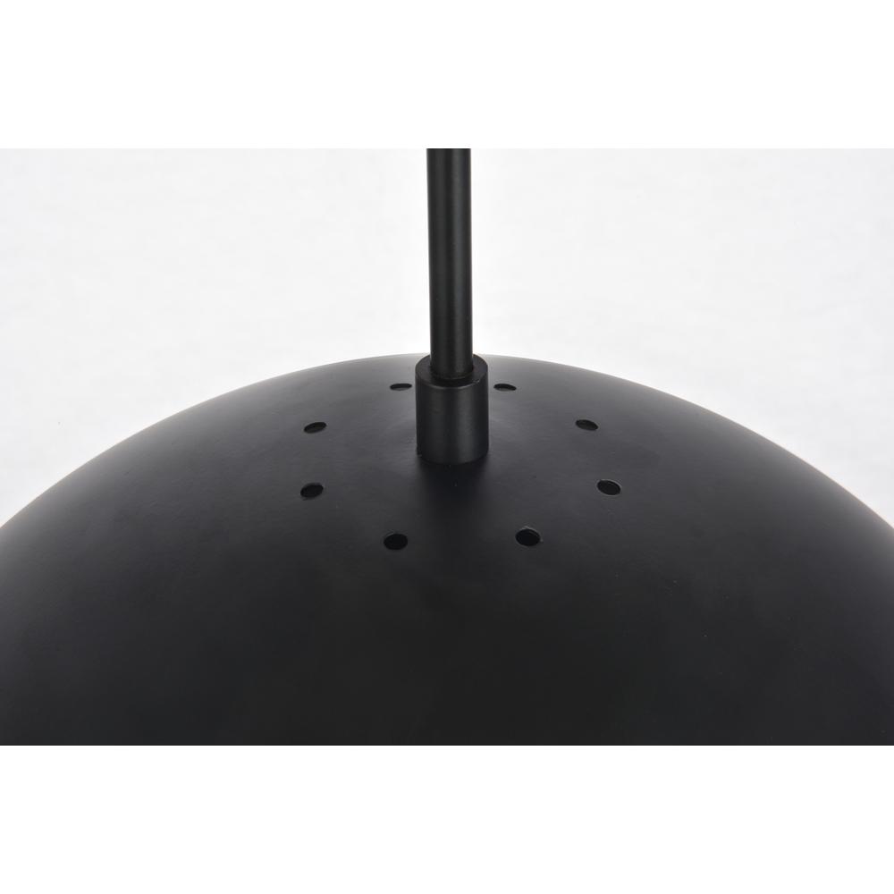 Eclipse 1 Light Black Pendant With Clear Glass