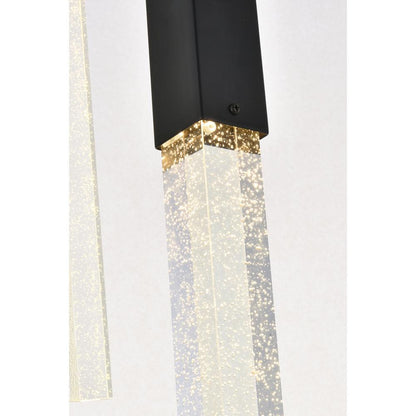 Weston 3 lights pendant in black