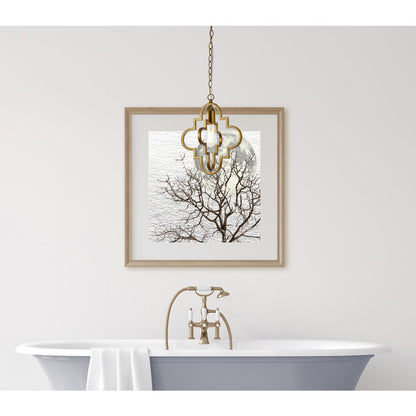 Sandara 1 light pendant in brass