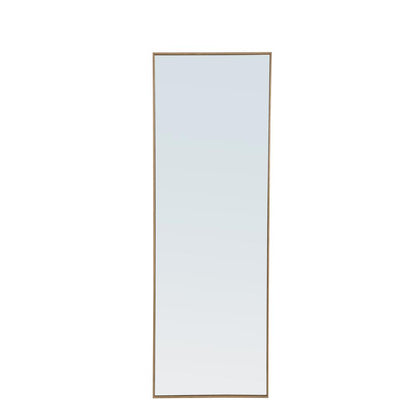 Metal frame Rectangle Mirror 18 inch Brass