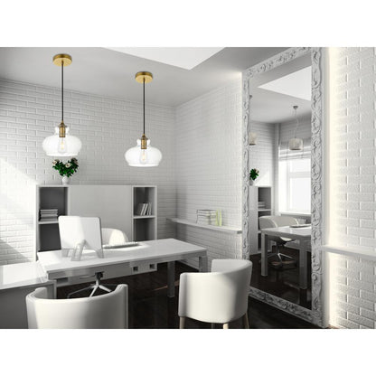 Destry 1 Light Brass Pendant With Clear Glass