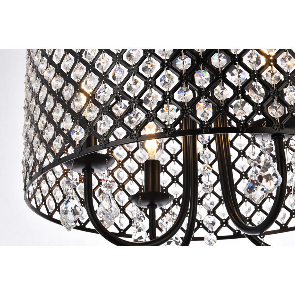Elise 17 inch pendant in black