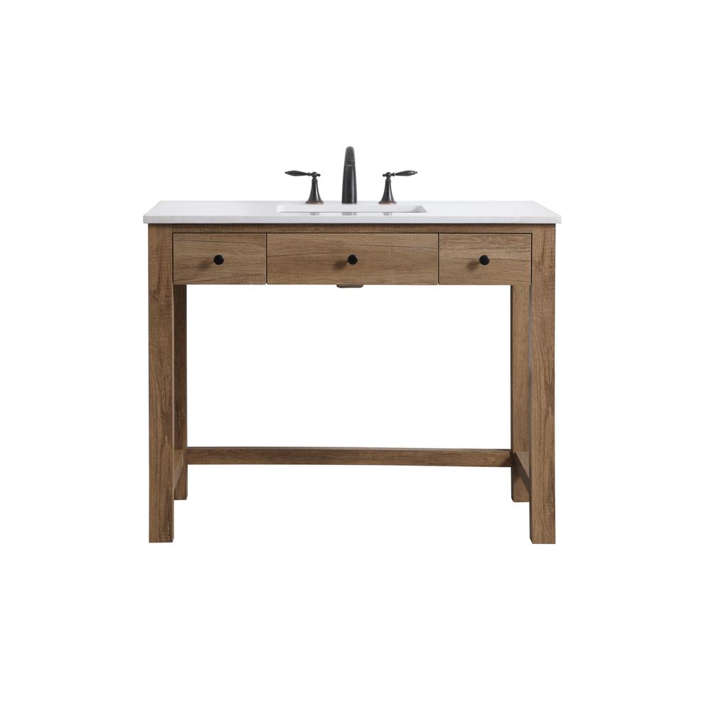 42 Inch ADA Compliant Bathroom Vanity In Natural Oak