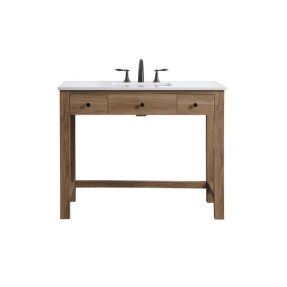42 Inch ADA Compliant Bathroom Vanity In Natural Oak