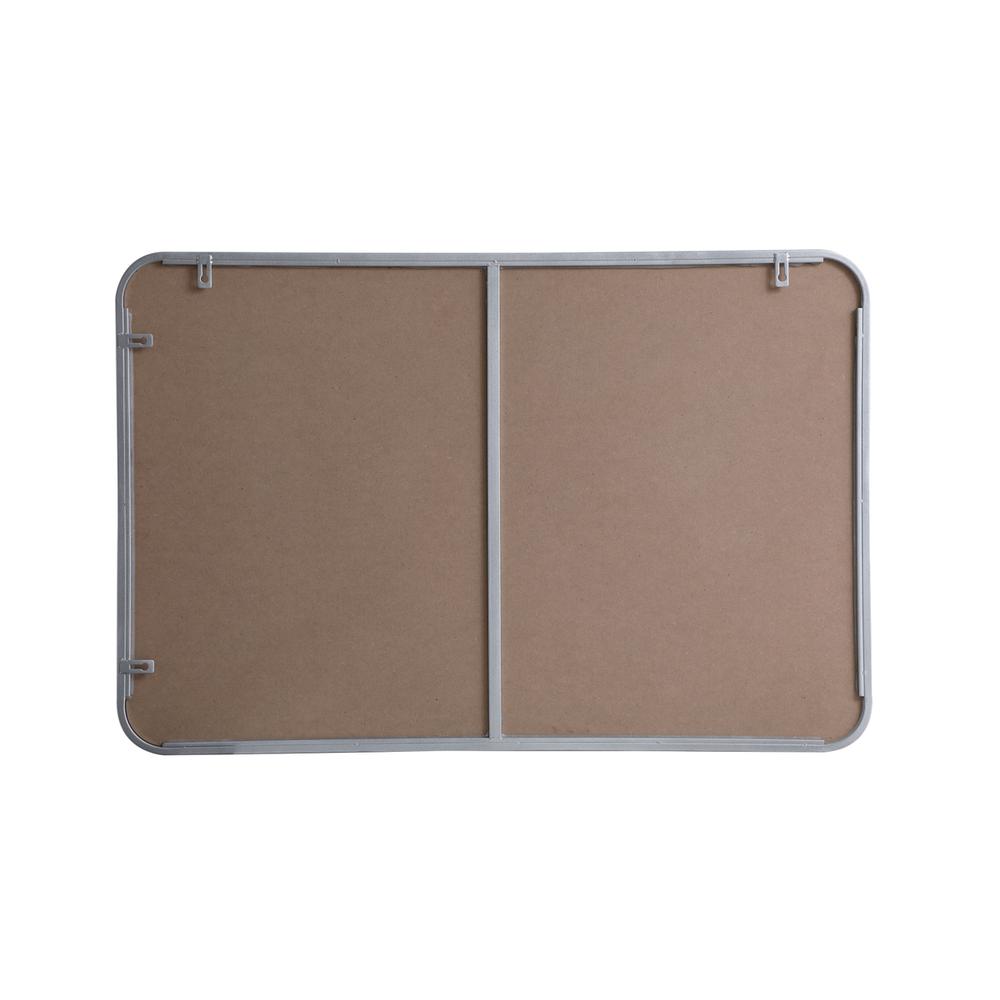 Soft corner metal rectangular mirror 24x36 inch in Silver