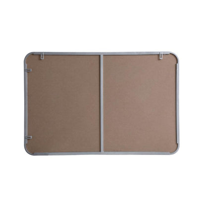 Soft corner metal rectangular mirror 24x36 inch in Silver