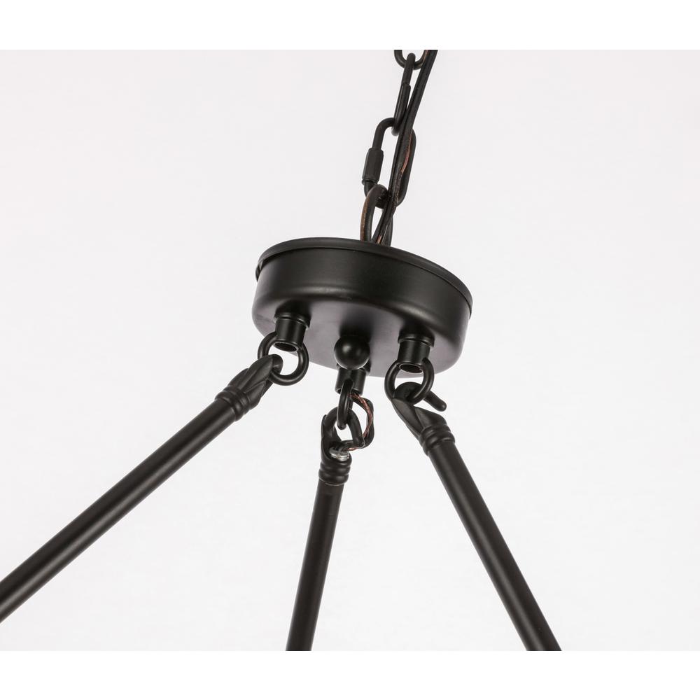 Maine 6 light Black chandelier