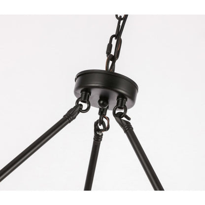 Maine 6 light Black chandelier