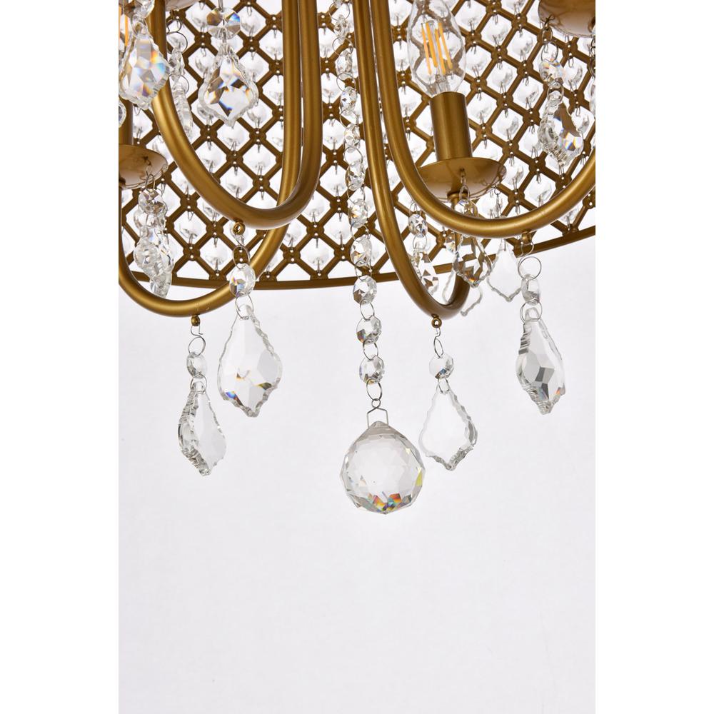 Elise 17 inch flush mount in brass