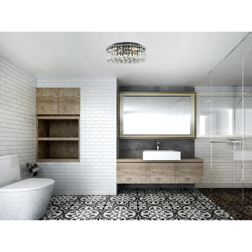 Maxime 16 inch black flush mount