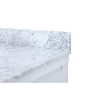 48 inch Single bathroom vanity in white with backsplash