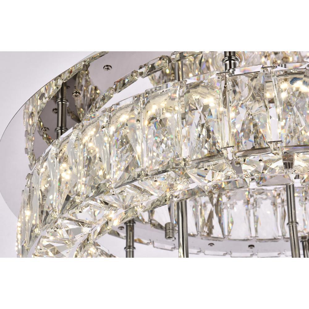 Monroe 22 inch LED double flush mount in chrome