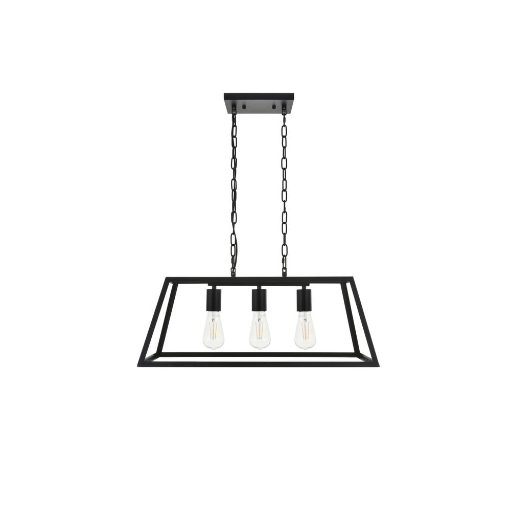 Resolute 3 light black Pendant