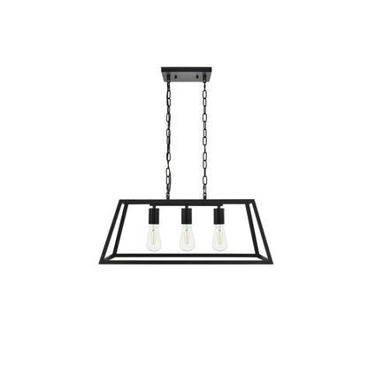 Resolute 3 light black Pendant