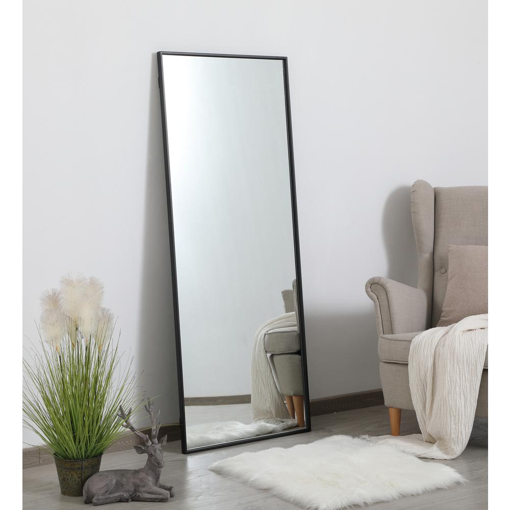 Metal frame rectangle mirror 24 inch in Black