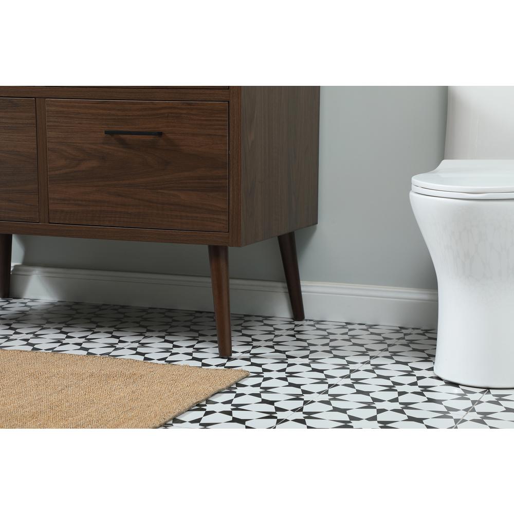 42 inch Single bathroom vanity in walnut