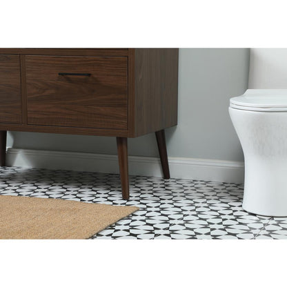 42 inch Single bathroom vanity in walnut