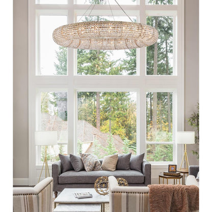 Paris 24 light Brass Chandelier Clear Royal Cut Crystal