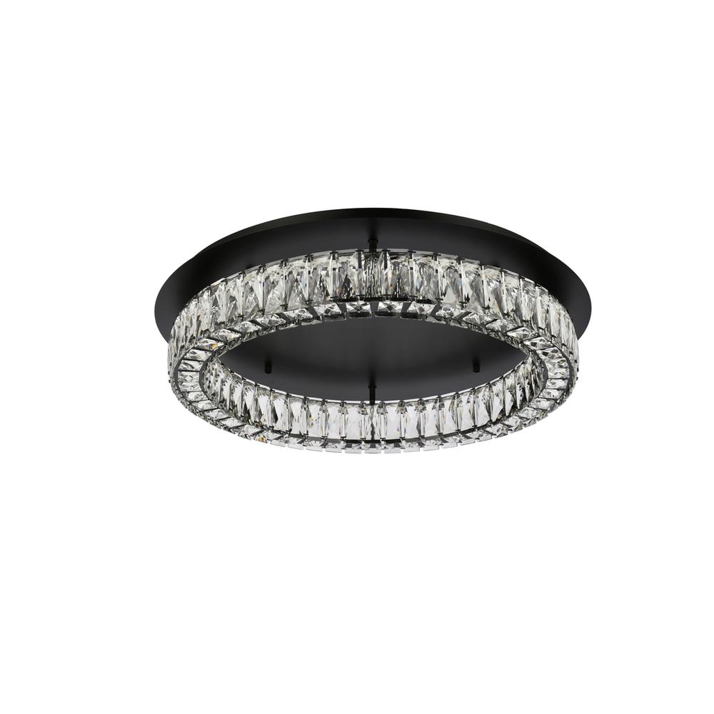 Monroe 26 inch LED Single flush mount in black
