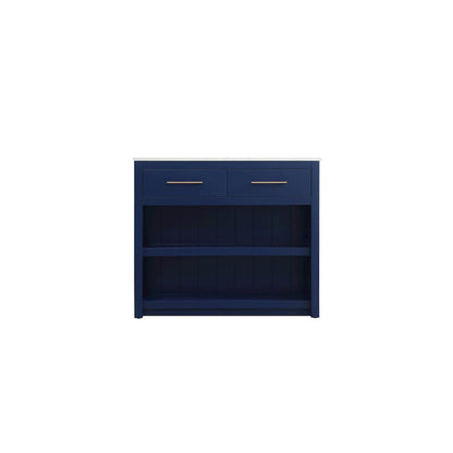 42 inch Kitchen Island in Blue