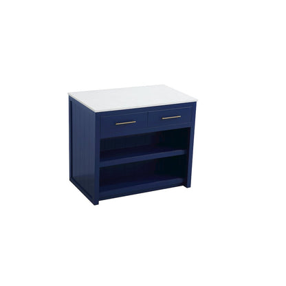 42 inch Kitchen Island in Blue