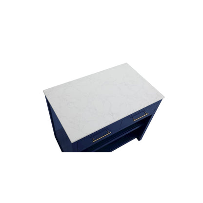42 inch Kitchen Island in Blue