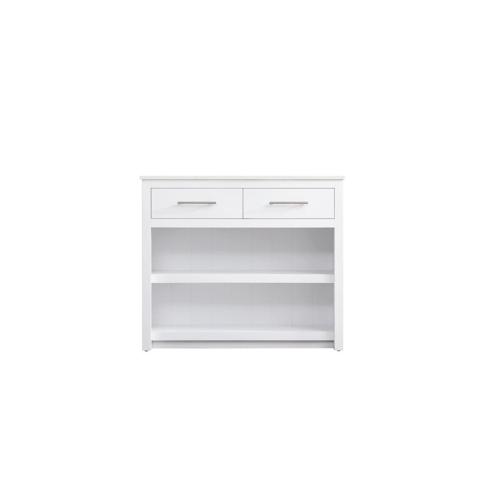 42 inch Kitchen Island in White