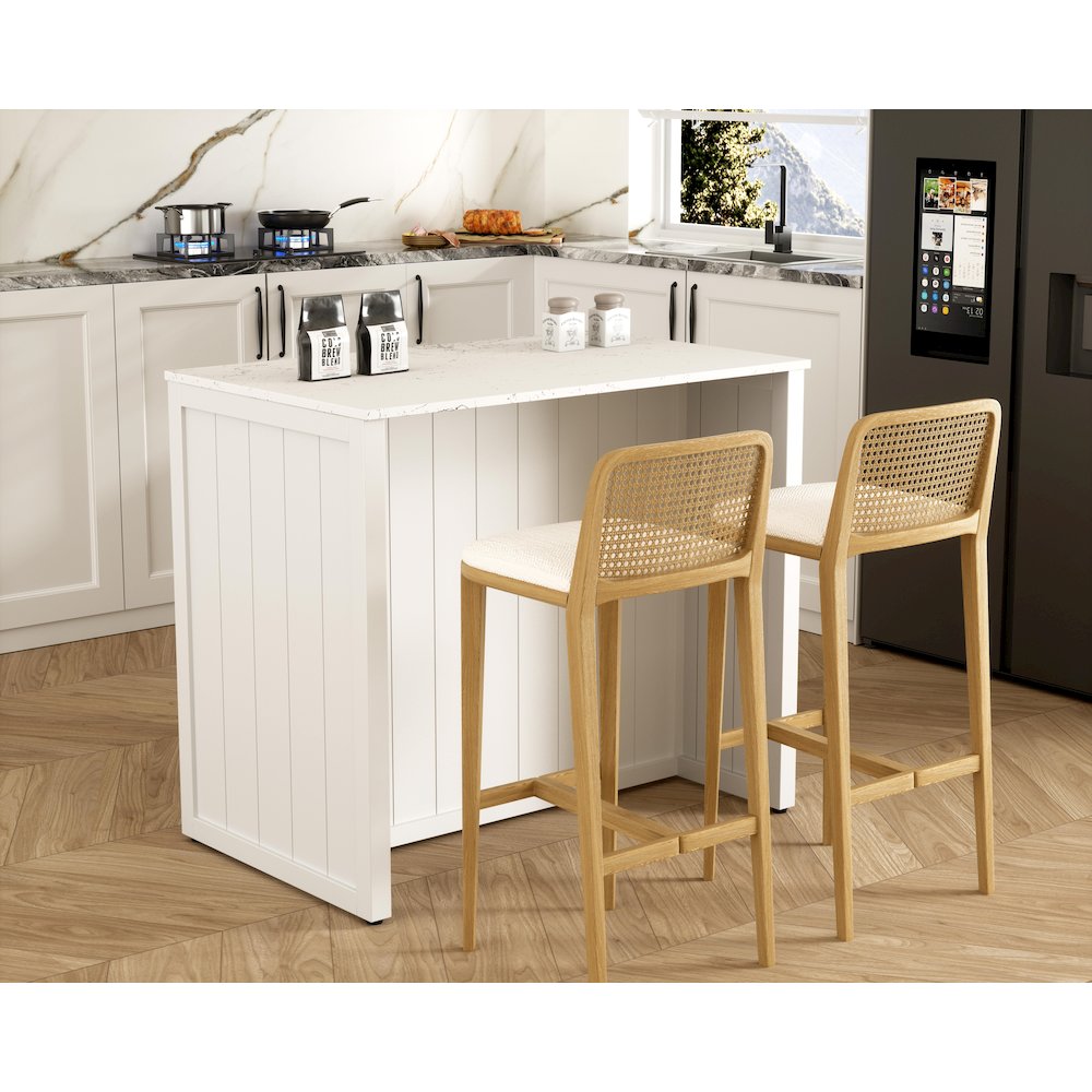 42 inch Kitchen Island in White