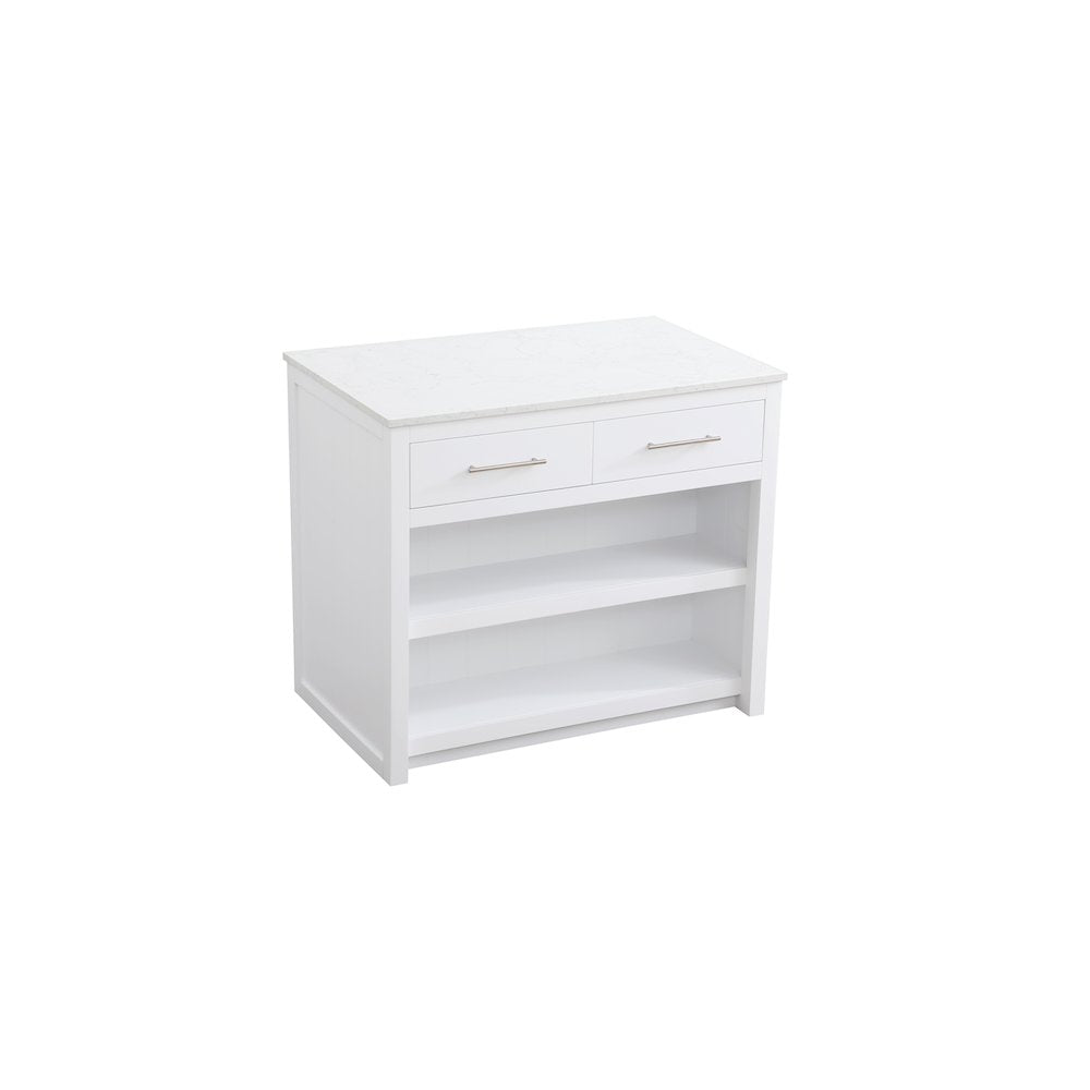 42 inch Kitchen Island in White