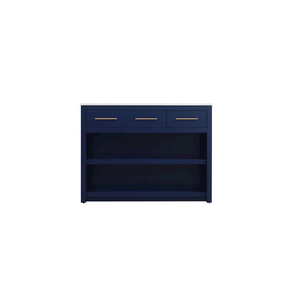48 inch Kitchen Island in Blue