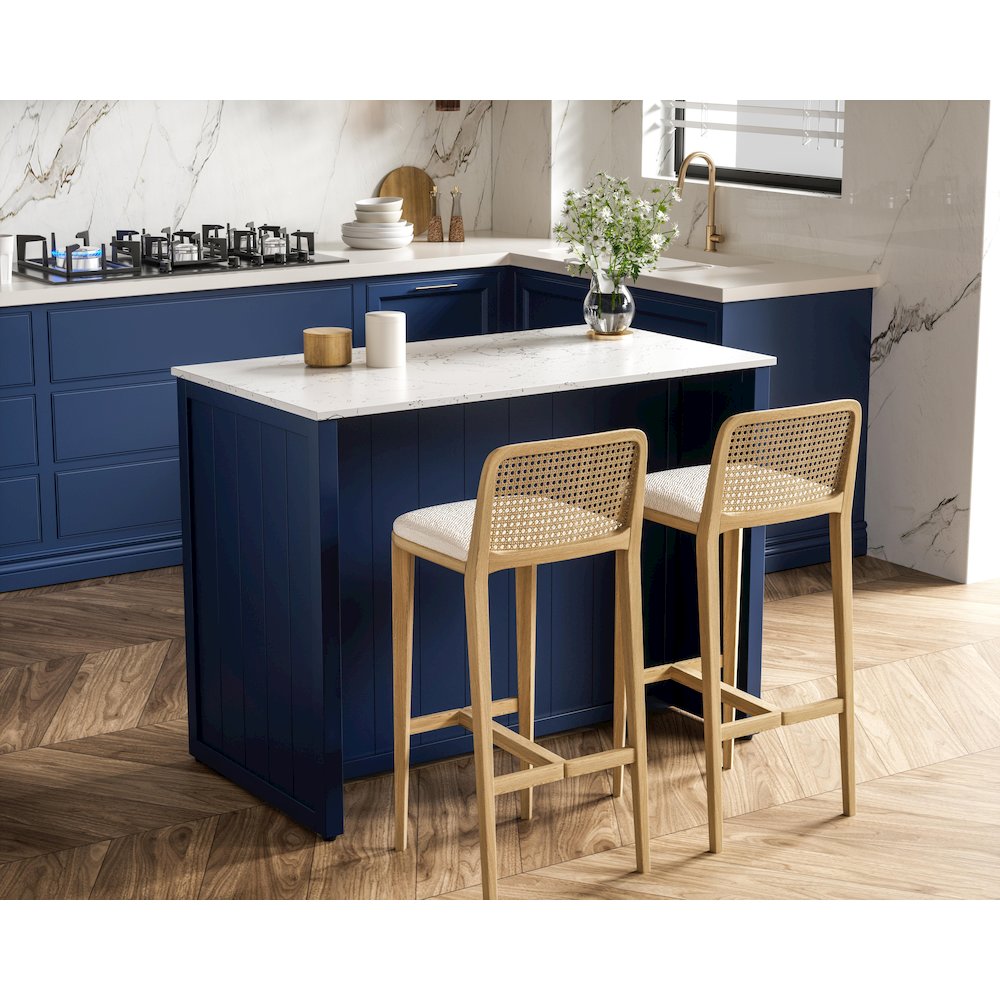 48 inch Kitchen Island in Blue