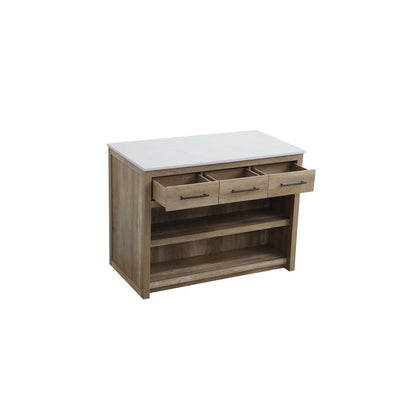 48 inch Kitchen Island in Natural Oak