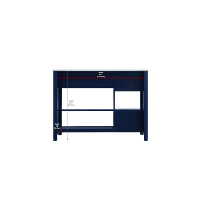 48 inch Kitchen Island in Blue