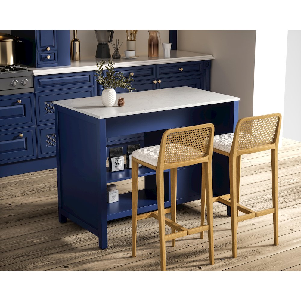 48 inch Kitchen Island in Blue