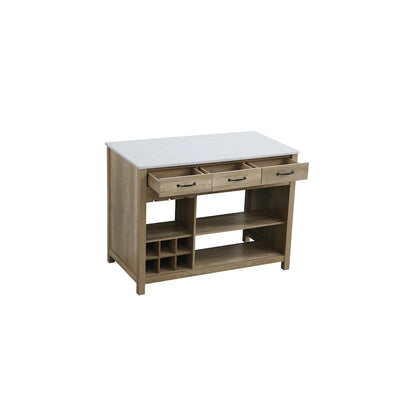 48 inch Kitchen Island in Natural Oak