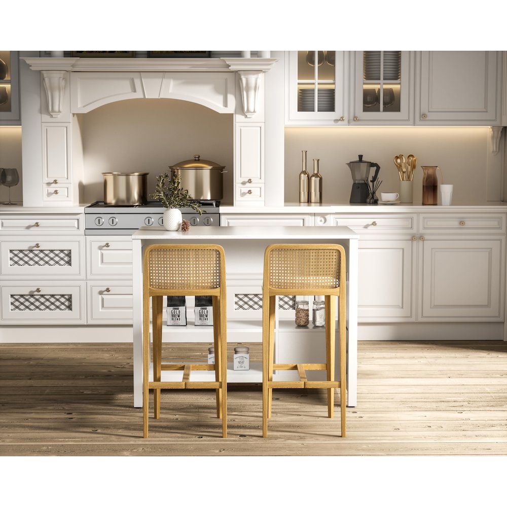 48 inch Kitchen Island in White