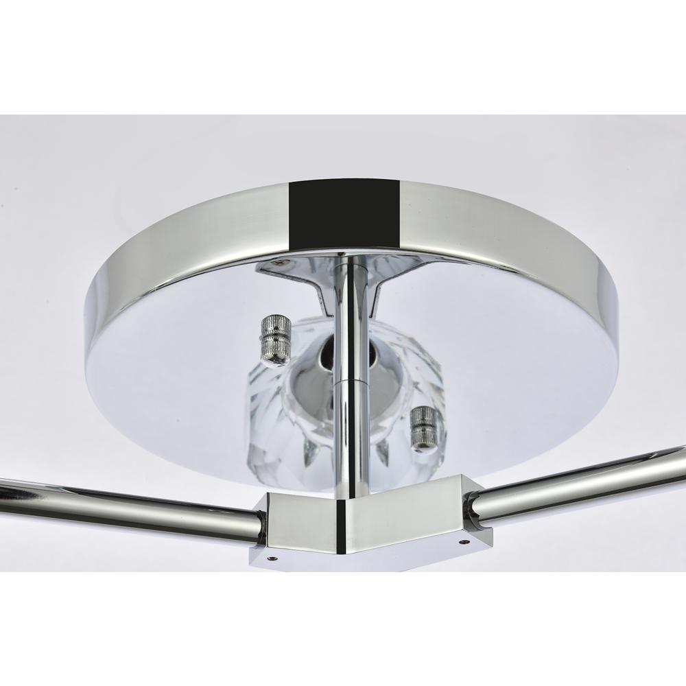 Zayne 3 Light Flush Mount in Chrome
