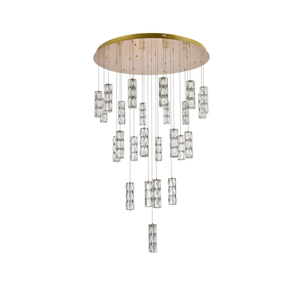 Polaris 42 inch LED chandelier in gold