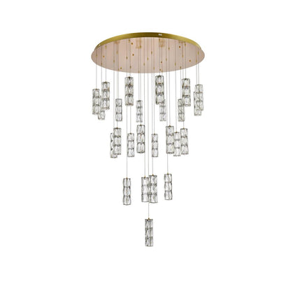 Polaris 42 inch LED chandelier in gold