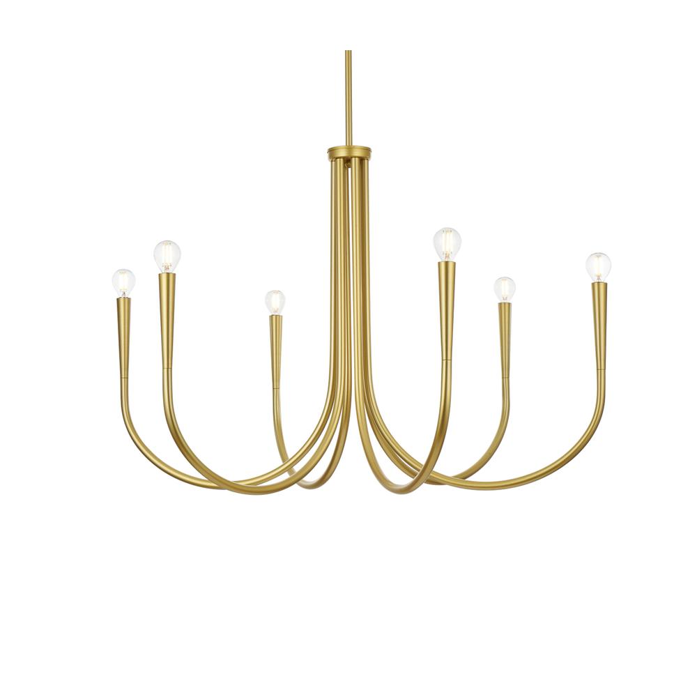 Layne 36 inch chandelier in Brass