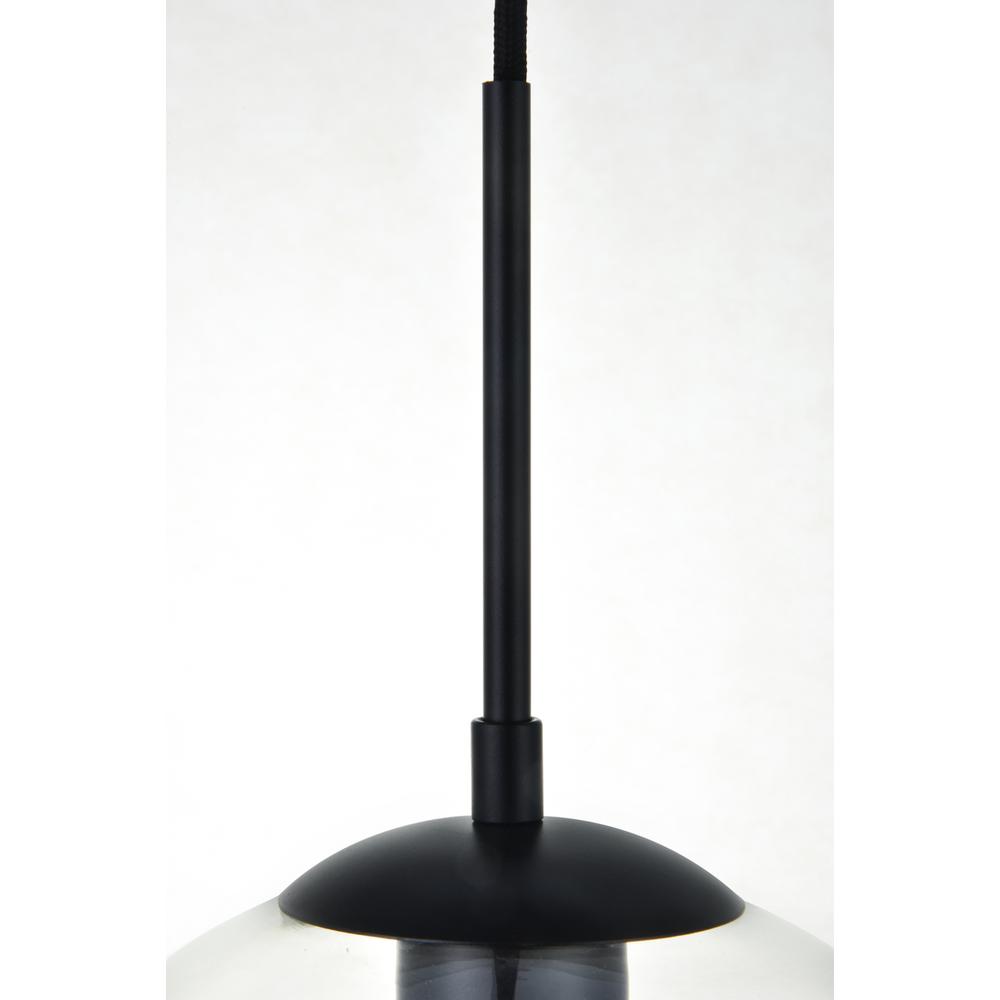 Baxter 5 Lights Black Pendant With Clear Glass