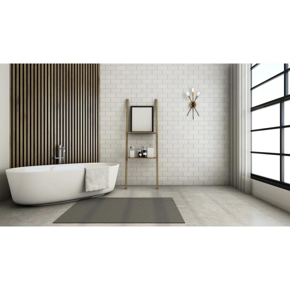 Lucca 11 inch bath sconce in black and brass