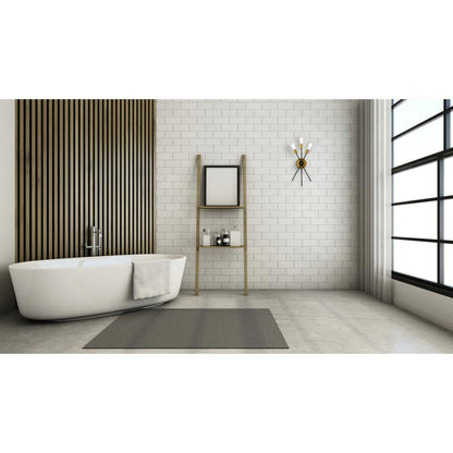 Lucca 11 inch bath sconce in black and brass